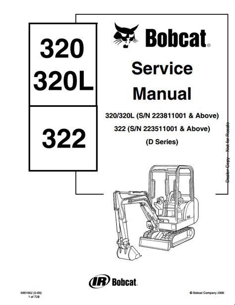 bobcat 320 322 mini excavator service repair manual|bobcat 322 for sale.